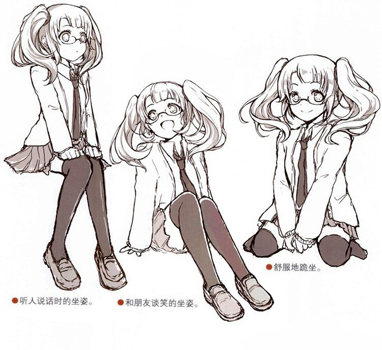 为了体现女孩子的特点,所以坐的时候双腿并拢,非常乖巧.