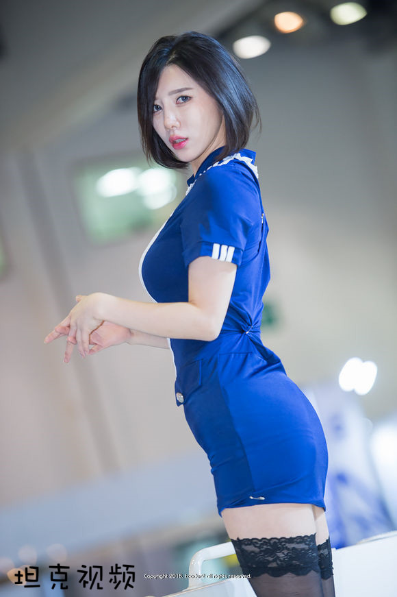 宋姝儿2018韩国国际船舶展蓝服篇