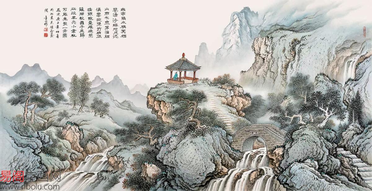 画家周金山 技压群芳的仿古山水画家