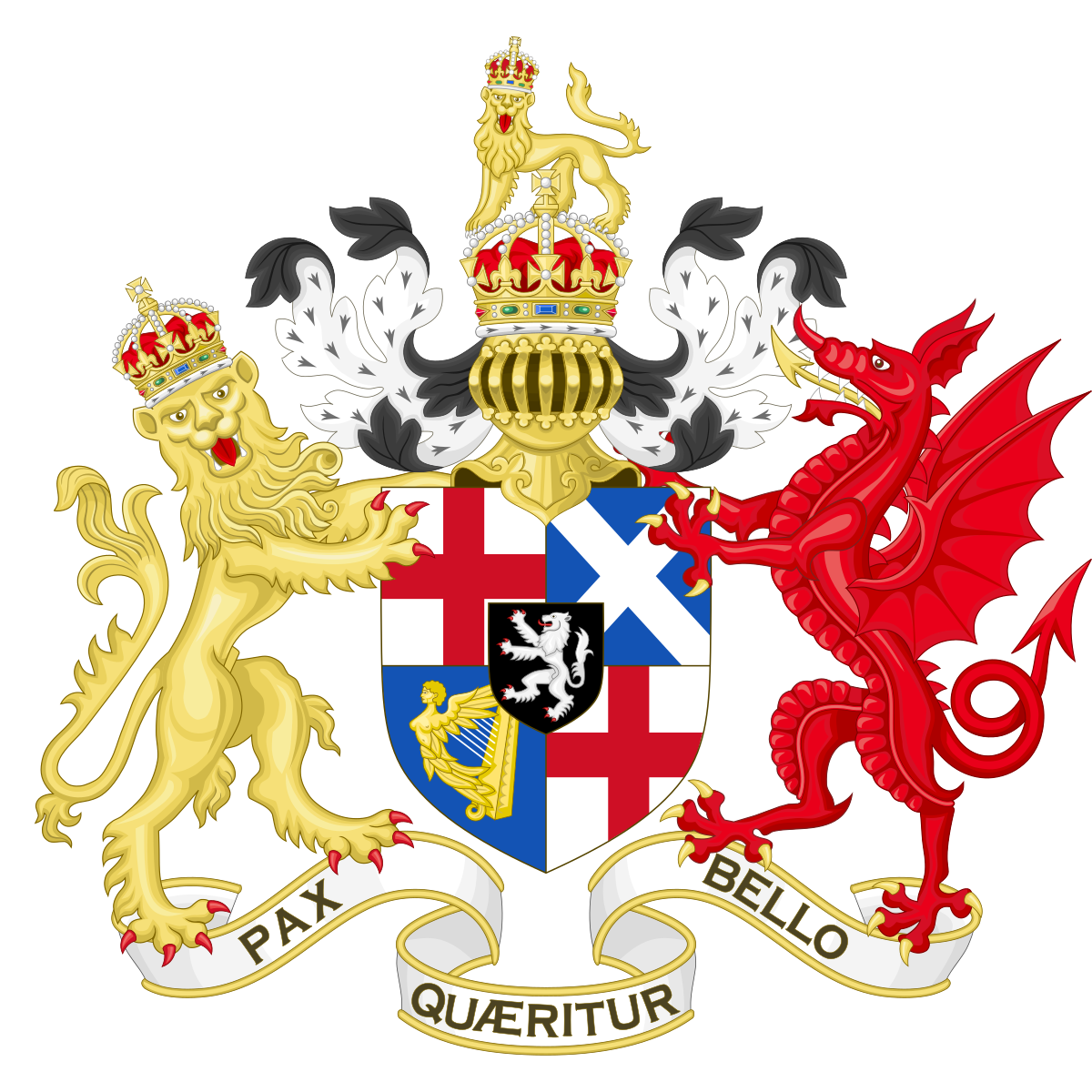 Coat of arms of Great Britain: photo, meaning, description