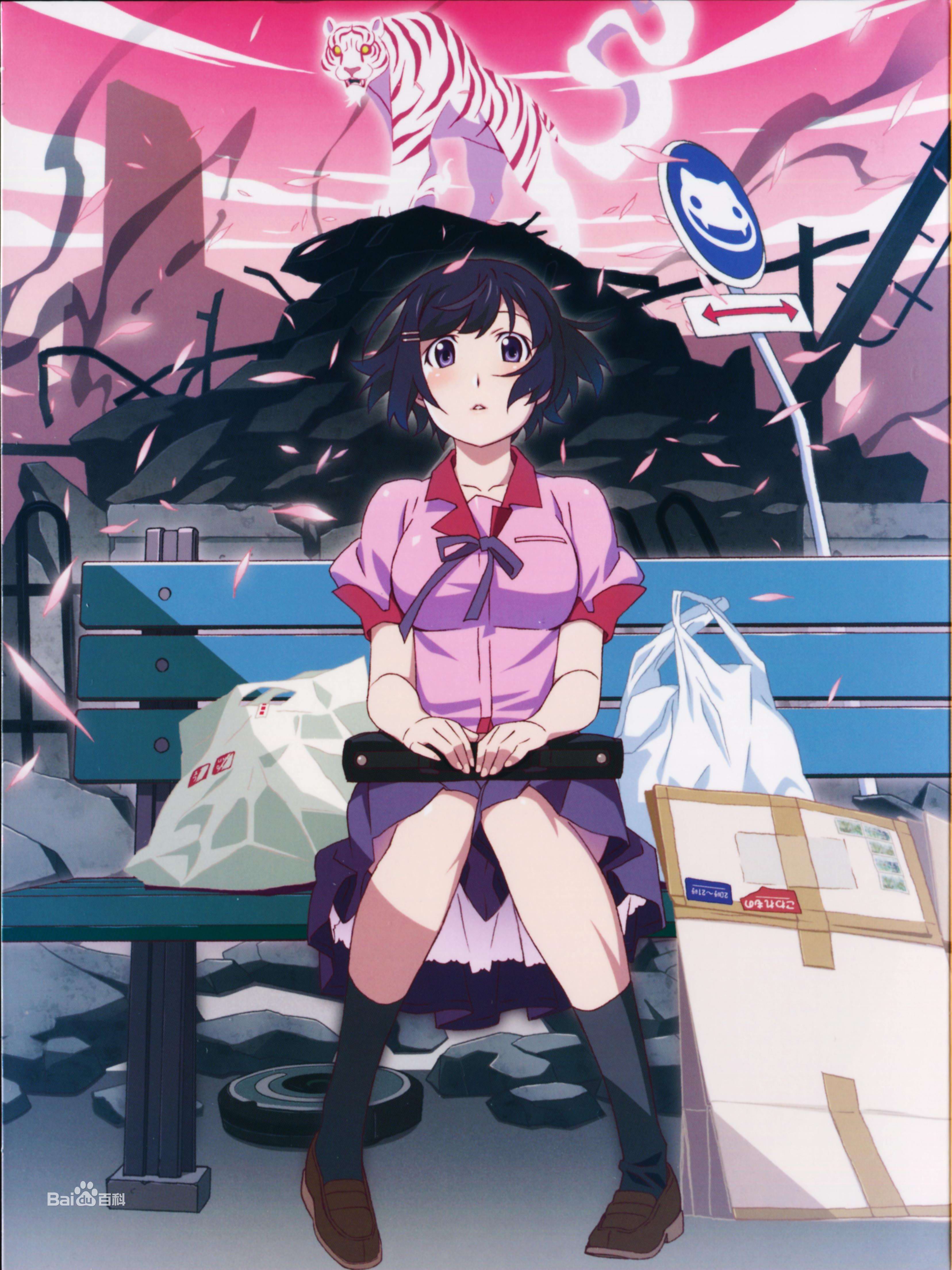 在已动画部分主要登场篇章为《伤物语》,《化物语》,《猫物语黑》