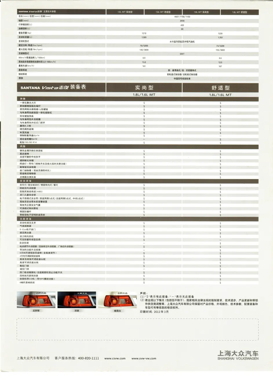 桑塔纳vista参数图片