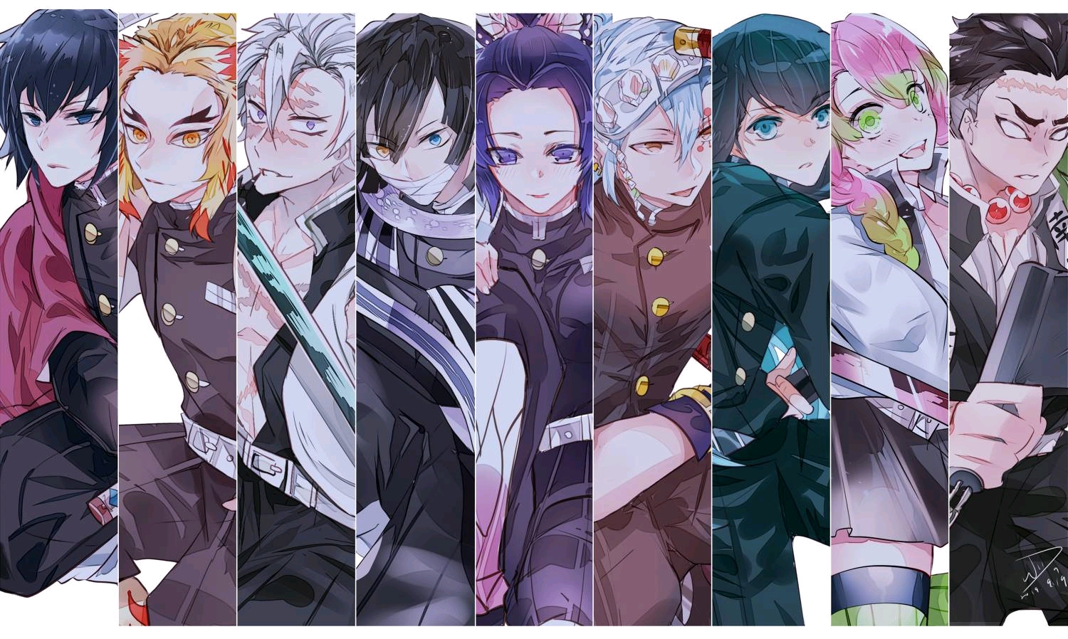 転載 サイト 9.集合(柱) 「鬼滅の刃 ミニ屏風コレクション