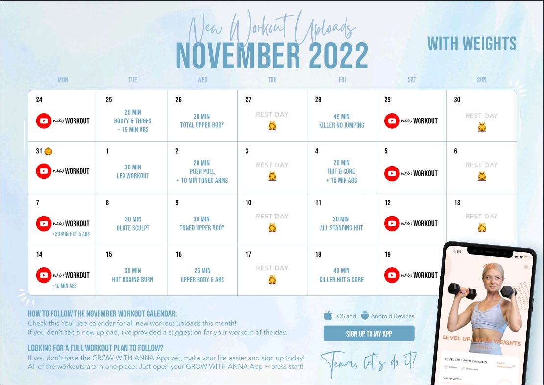 Growingannanas 十一月训练计划 哔哩哔哩