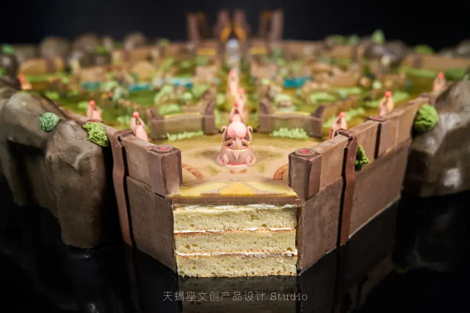 送你巧克力做的王者峡谷蛋糕 哔哩哔哩