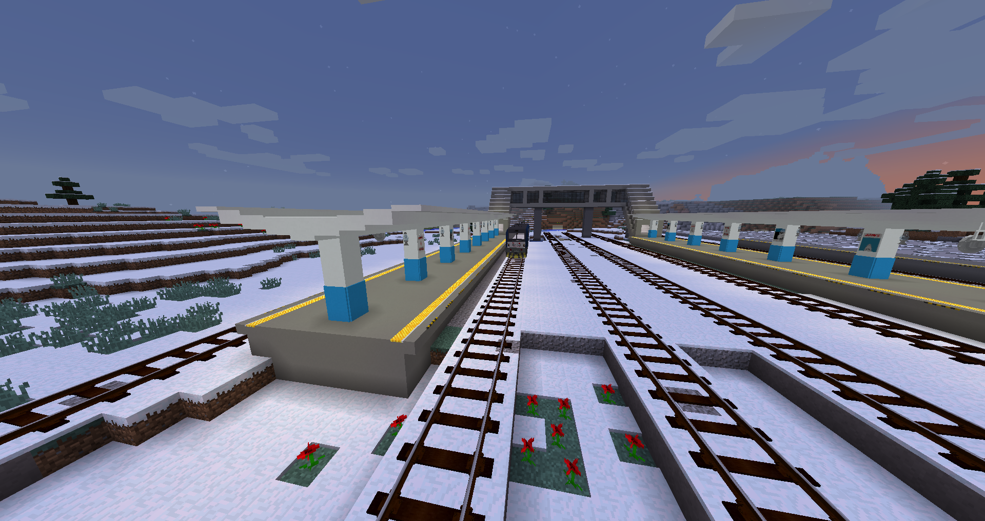 【minecraft】我的世界 火车站+铁路系统_哔哩哔哩_bilibili