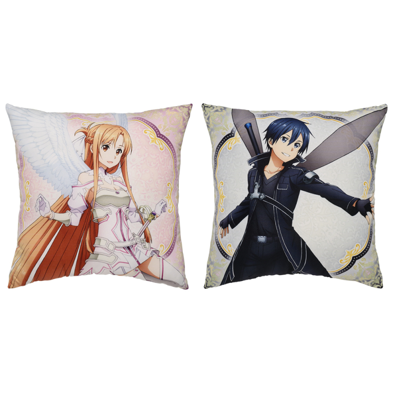 e赏太阳神索尔斯 诗乃&大地女神提拉利亚 莉法 抱枕 约30cm