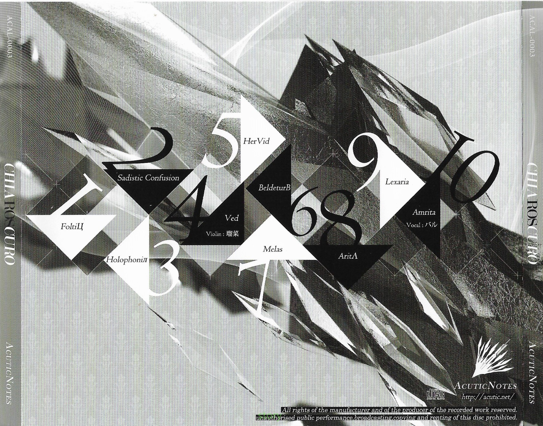 acuticnotes实体专辑图鉴——chiaroscuro