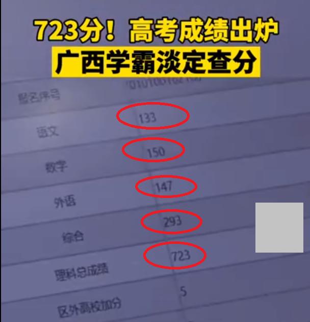 广西考生高考成绩723分,省状元是吃定了,这种学霸是如何炼成的