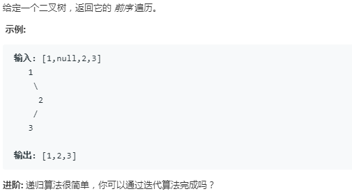 leetcode:144. 二叉树的前序遍历
