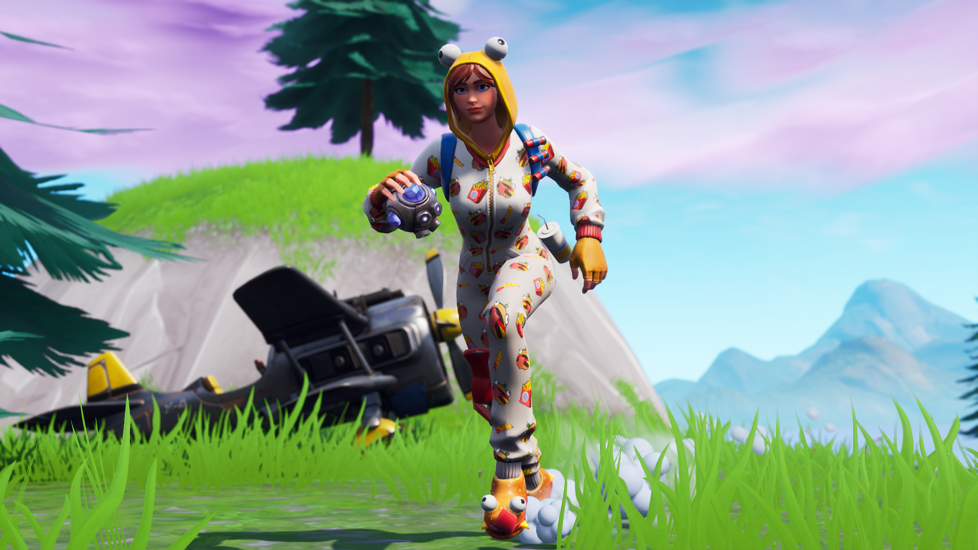 【堡垒之夜皮肤鉴赏】——s7 87阶奖励皮肤 汉堡睡衣(汉堡女)