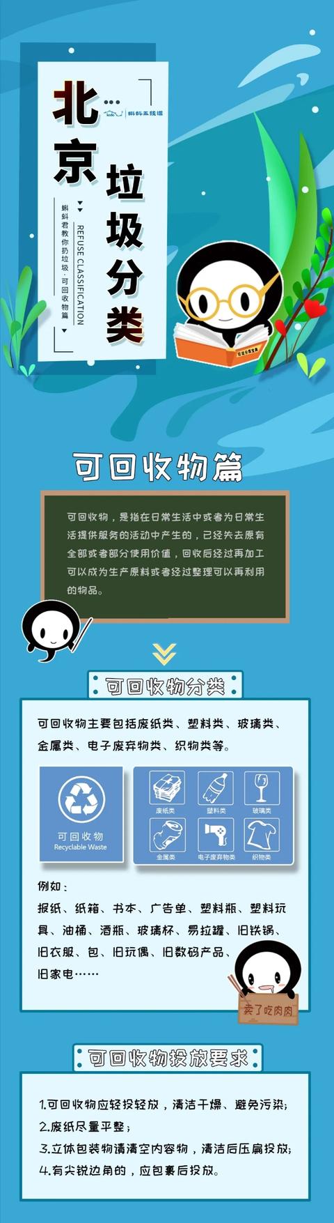 来和蝌蚪君学学垃圾分类!| 可回收物篇