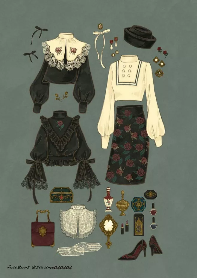 服装配饰素材合集,让你画到眼瞎