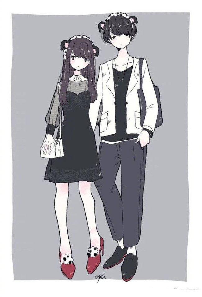 【美爆】情侣,姐妹服装设计立绘