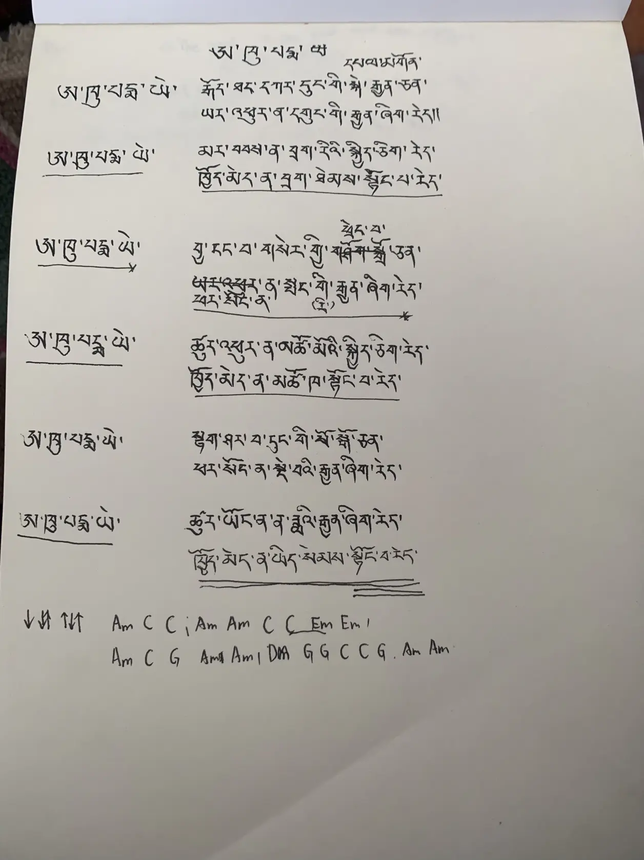 《阿克班玛》吉他谱