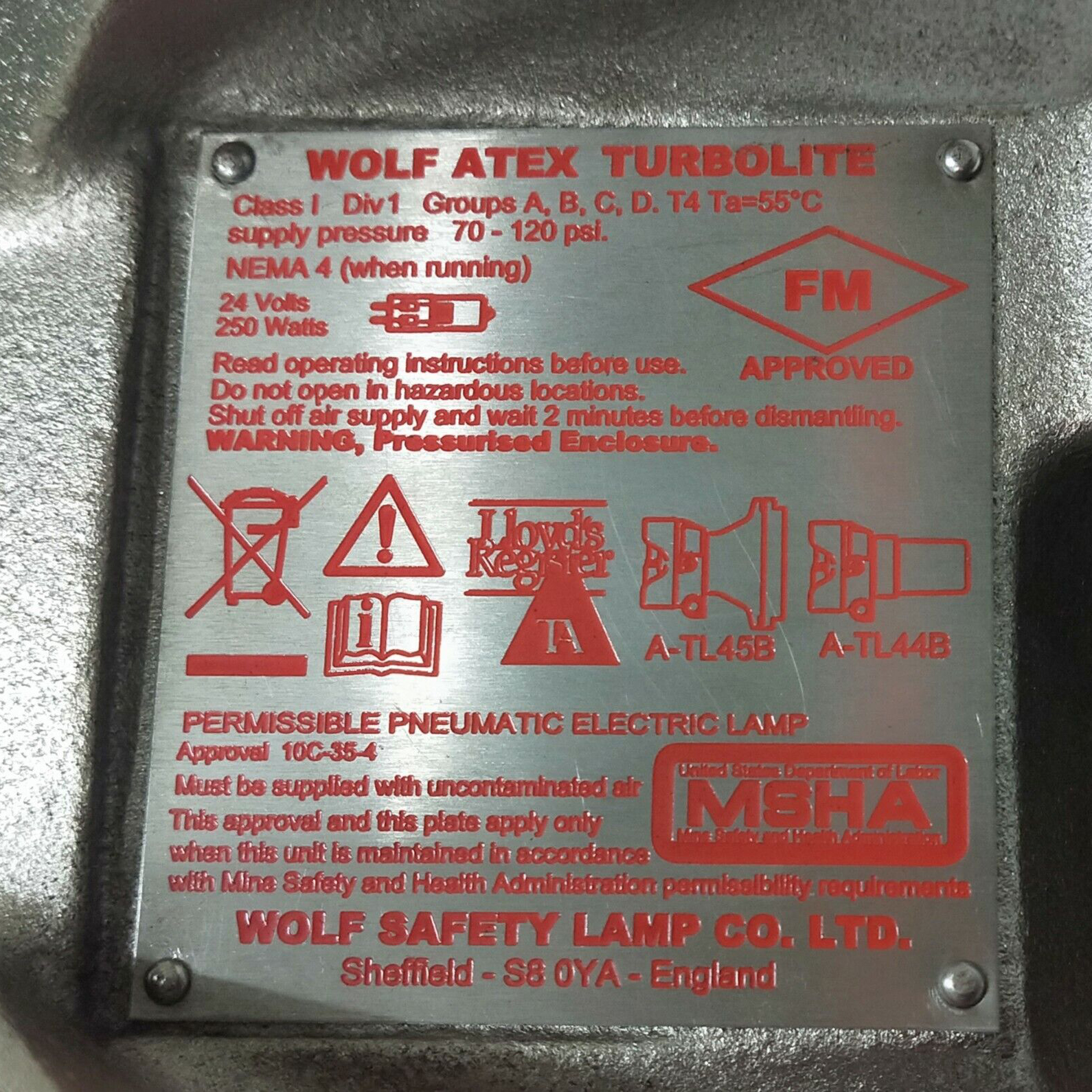 英国Wolf狼牌Turbolite空气灯 沃尔夫ATL44照明灯 ATL45卤素气灯 哔哩哔哩