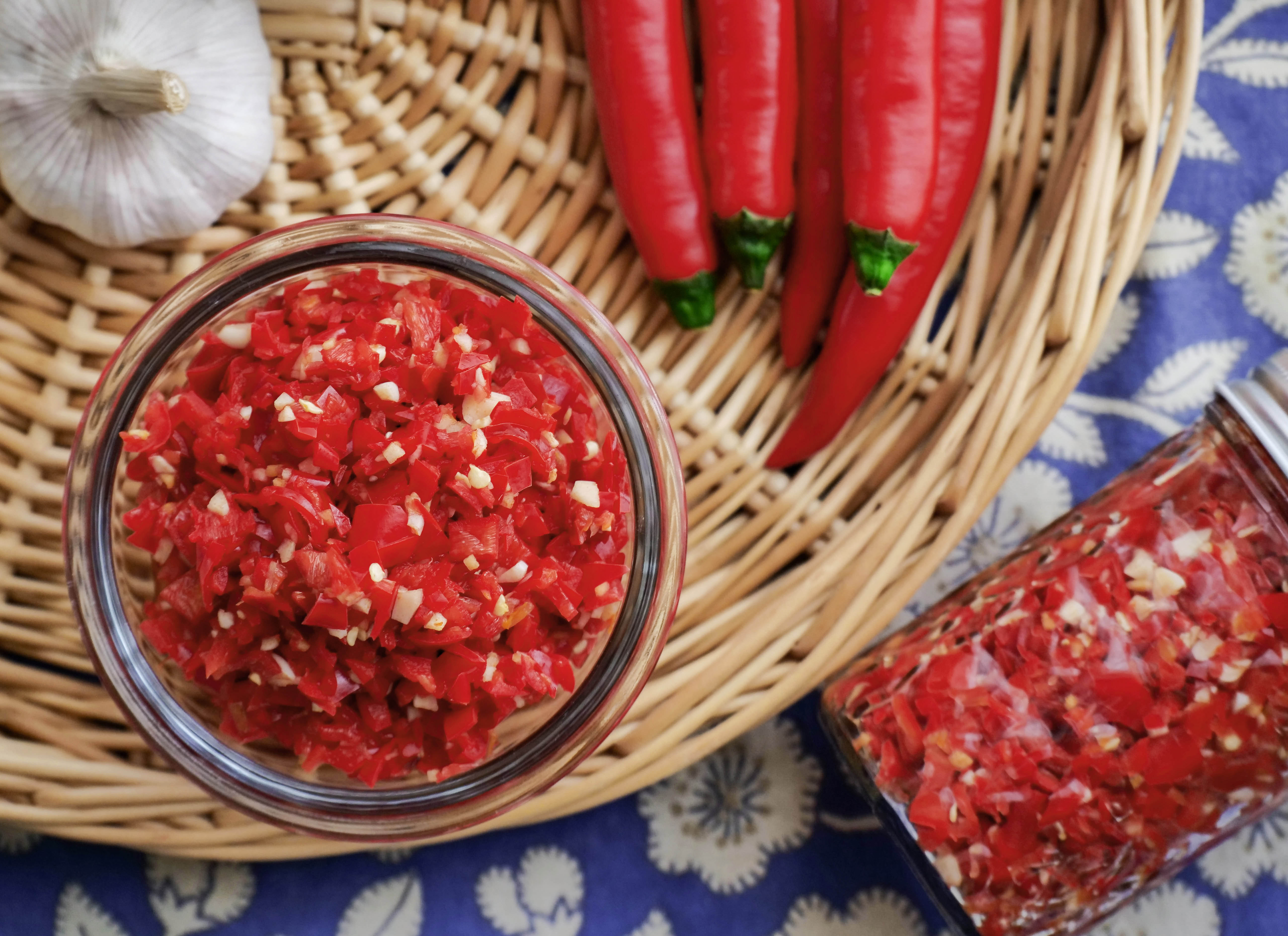 ▋ amanda秘制私房剁椒 红辣椒 1kg,蒜头 2整头,姜一大块 约70g,细