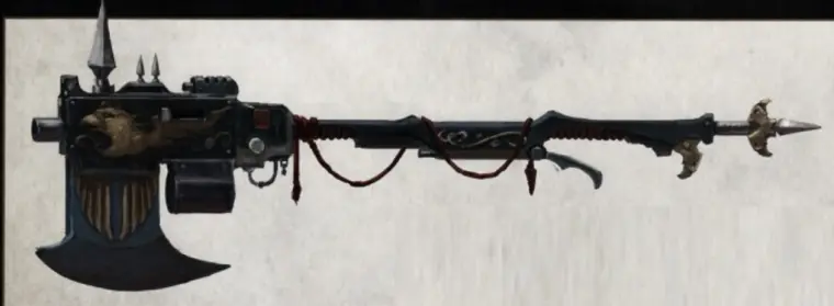 禁军武器 城主之斧内置爆矢枪的动力武器战锤40k 哔哩哔哩