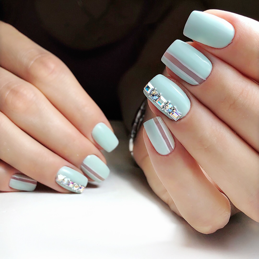 超in的tiffany蓝美甲,新娘也爱玩时尚