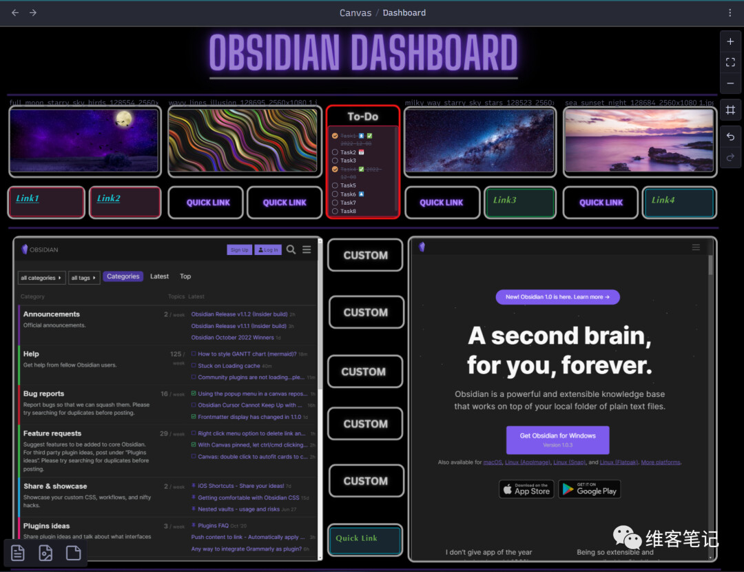 一起来看看大佬们的Obsidian白板（Canvas）使用案例分享 - 哔哩哔哩
