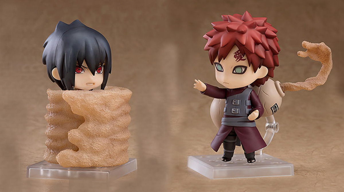 也有喷砂的特效零件哟,配件中最抢眼的要数尾兽守鹤的透明背景板了