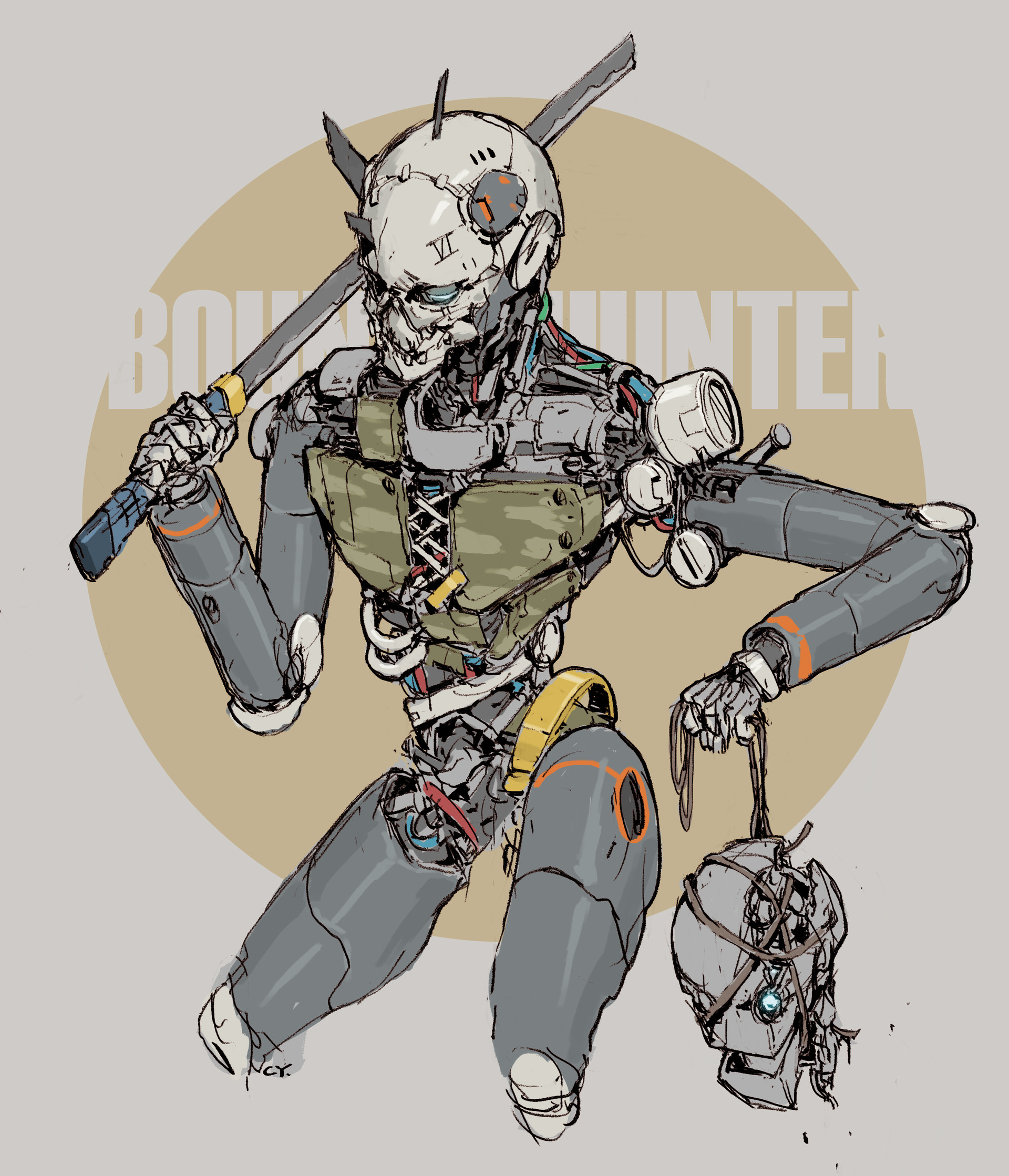 ching yeh 骷髅与机甲相结合