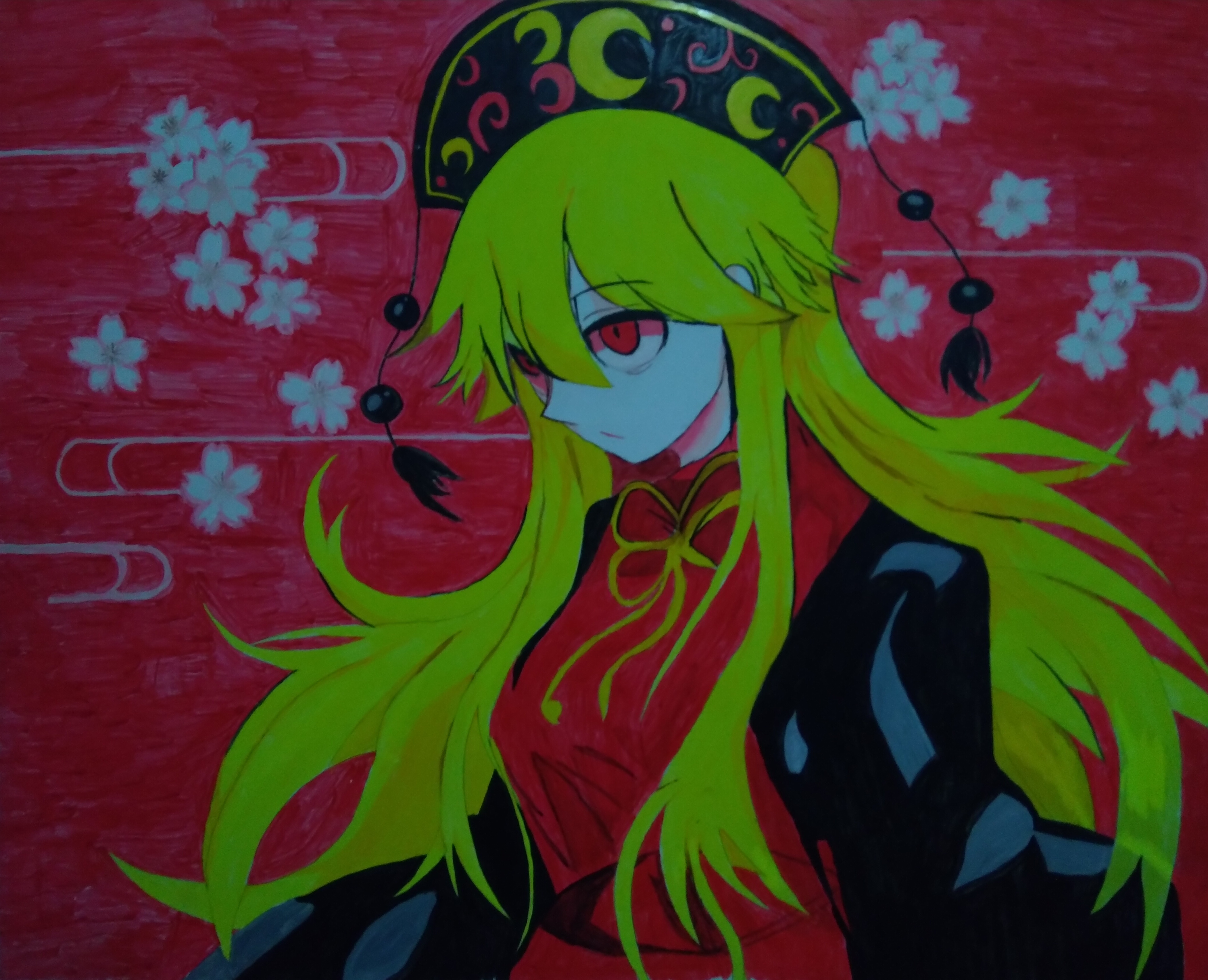 第一幅墙绘,客厅光溜溜的墙面对颜料的附着力是相当大的考验