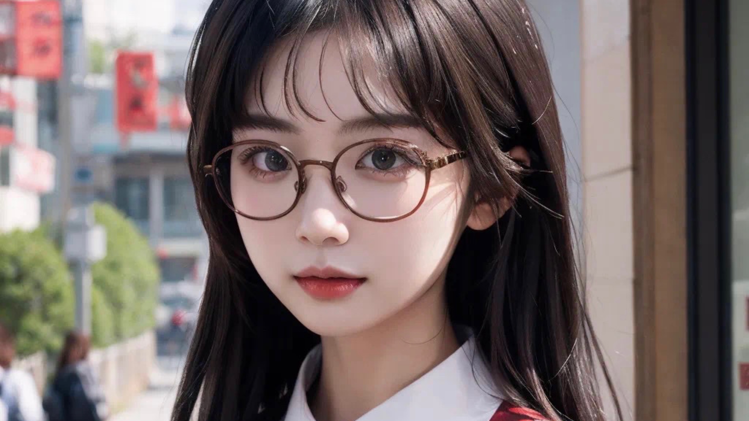 这个眼镜学生妹，真的太可爱了！ - 哔哩哔哩