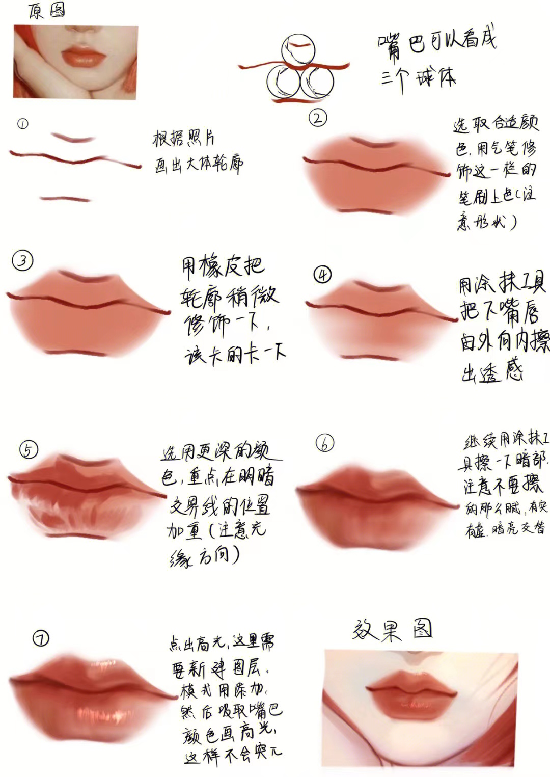 动漫嘴巴画法如何练习？教你画出超好看的嘴巴！|嘴巴|画法|下唇_新浪新闻
