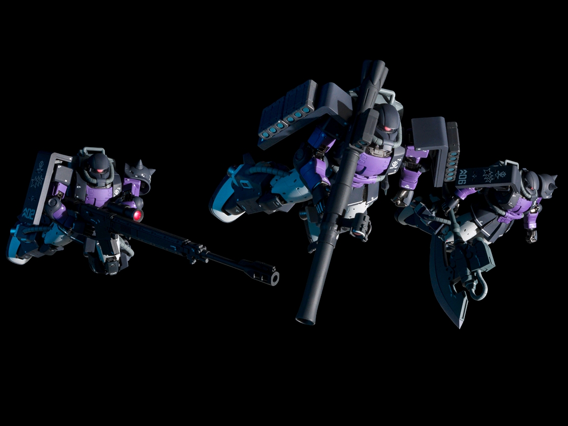 通贩gffmc黑色三连星用高机动型扎古Ⅱ官图公开