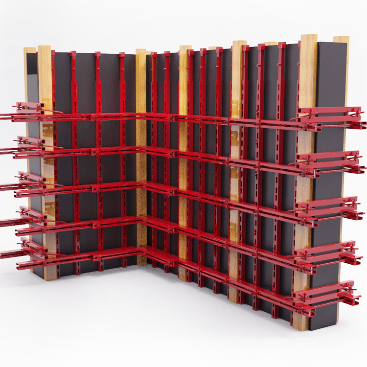 新型钢背楞结构组成及施工安装说明