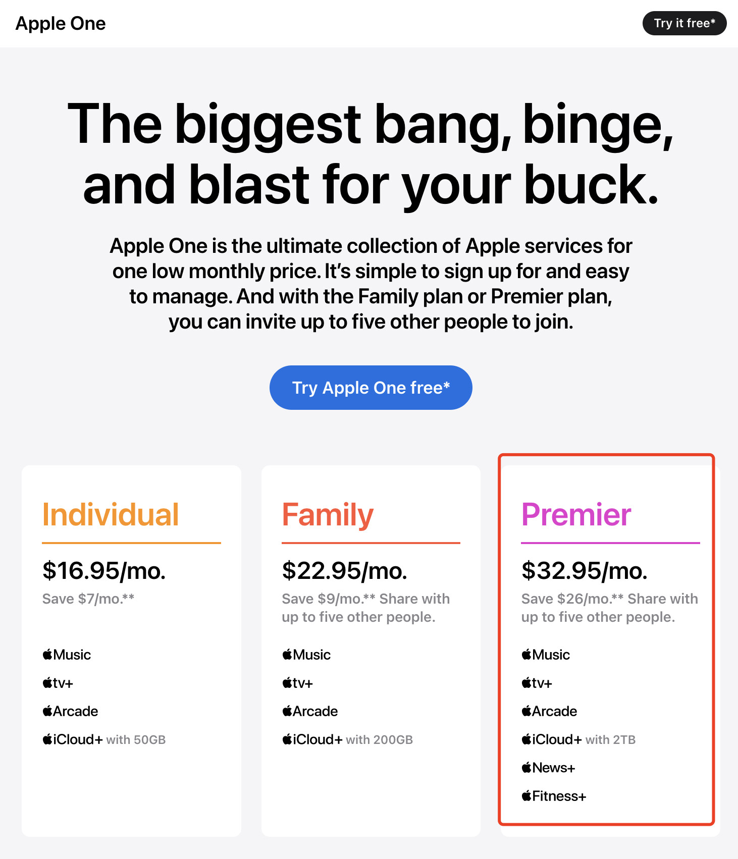 Apple One 订阅 & Apple One 家庭共享拼车方案 哔哩哔哩