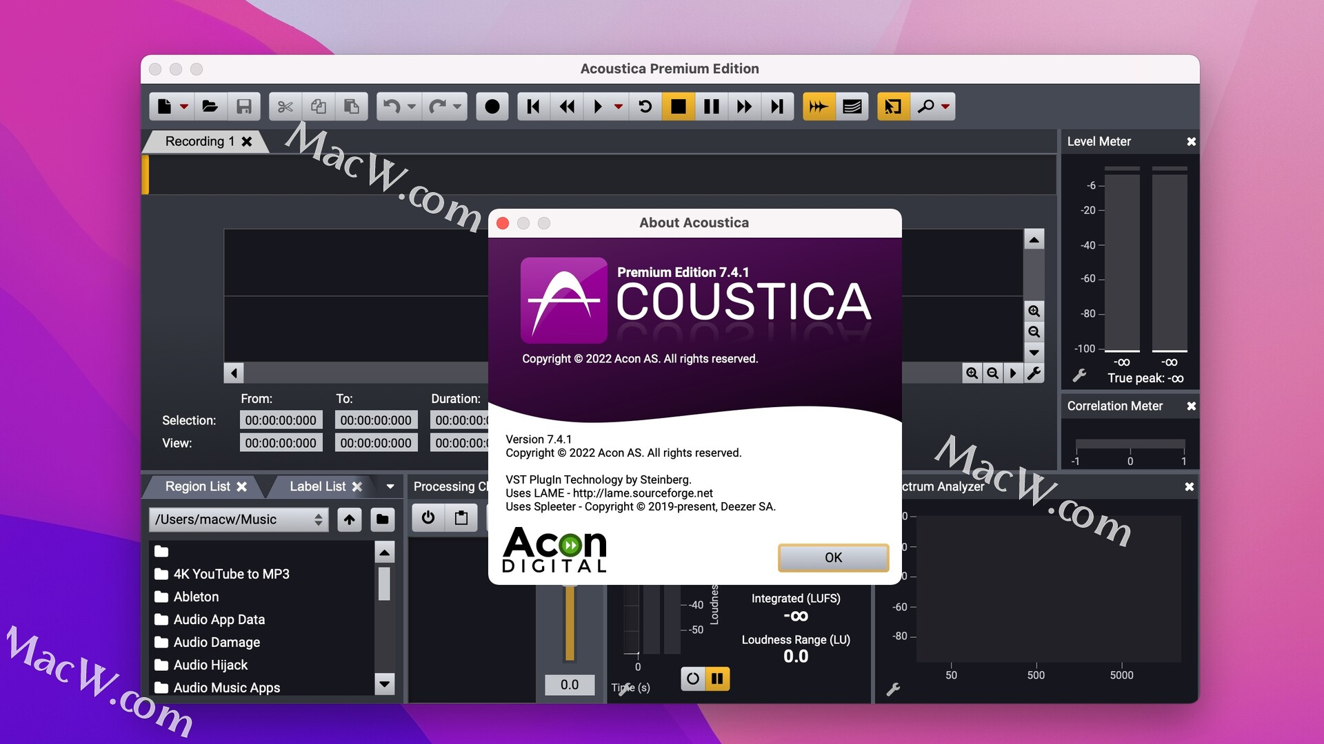 instal the new for mac Acoustica Premium Edition 7.5.5