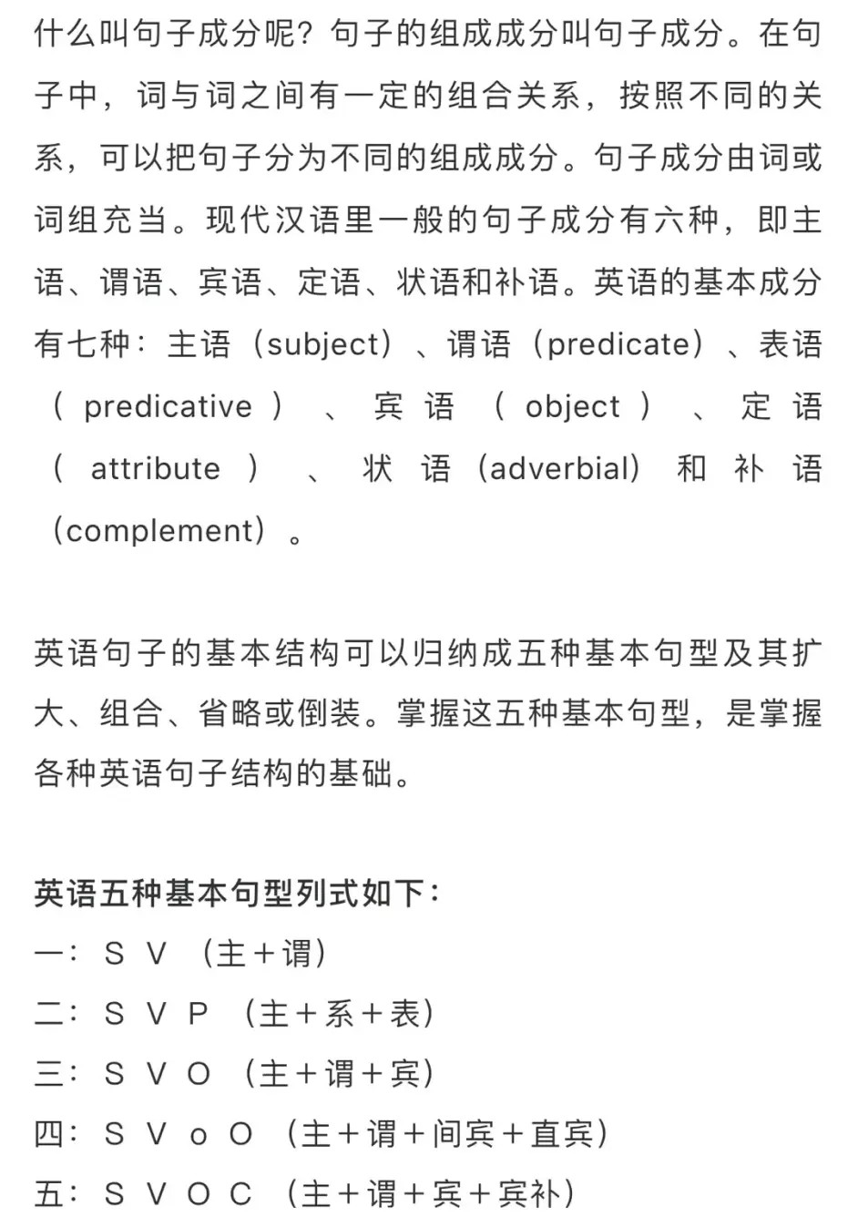 高中英语句子成分知识点总结 哔哩哔哩