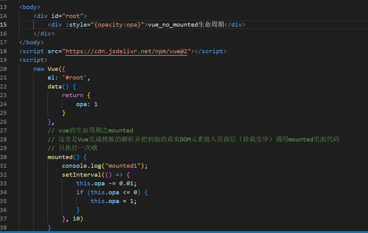Vue的生命周期之mounted。 哔哩哔哩