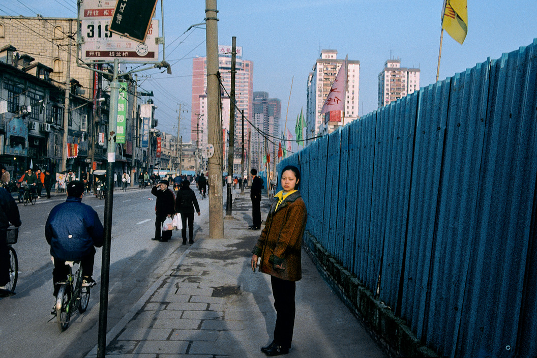 老照片 1999年的上海 到处都在搞拆迁 到处都在搞建设