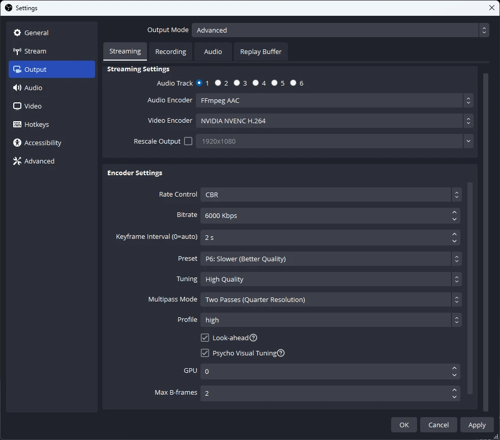 Nvidia nvenc obs 