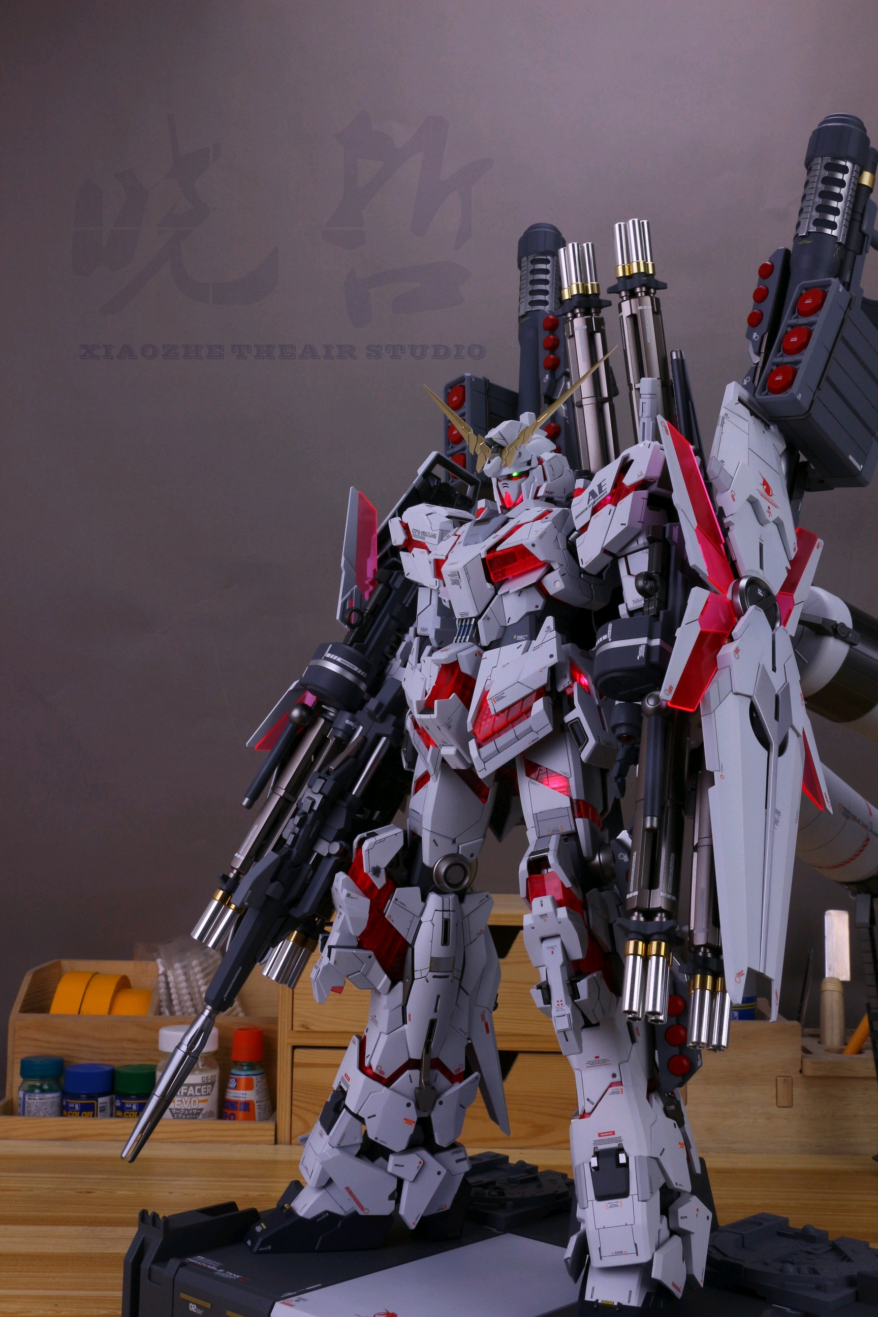 简洁改造 PG全装备独角兽高达修改制作