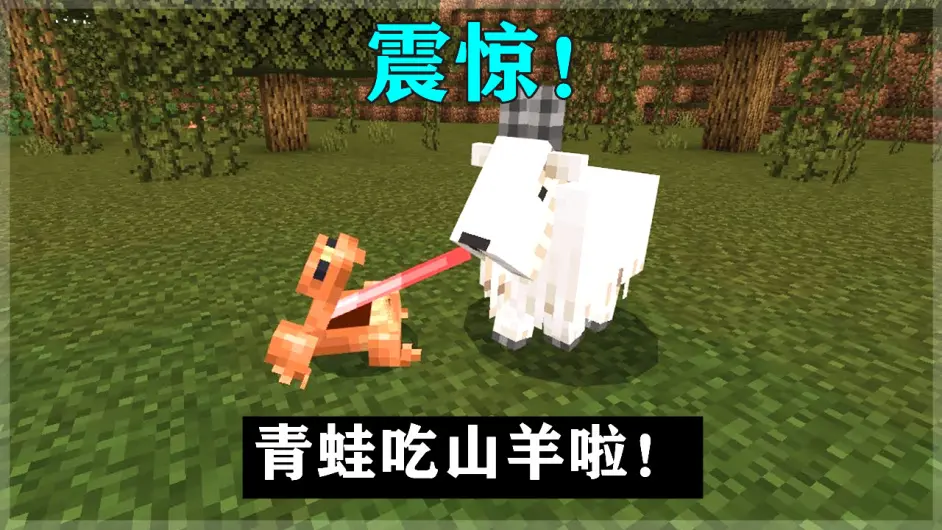 Minecraft本周奇葩新闻 青蛙一口 吞掉 山羊 竖半砖快来了 哔哩哔哩