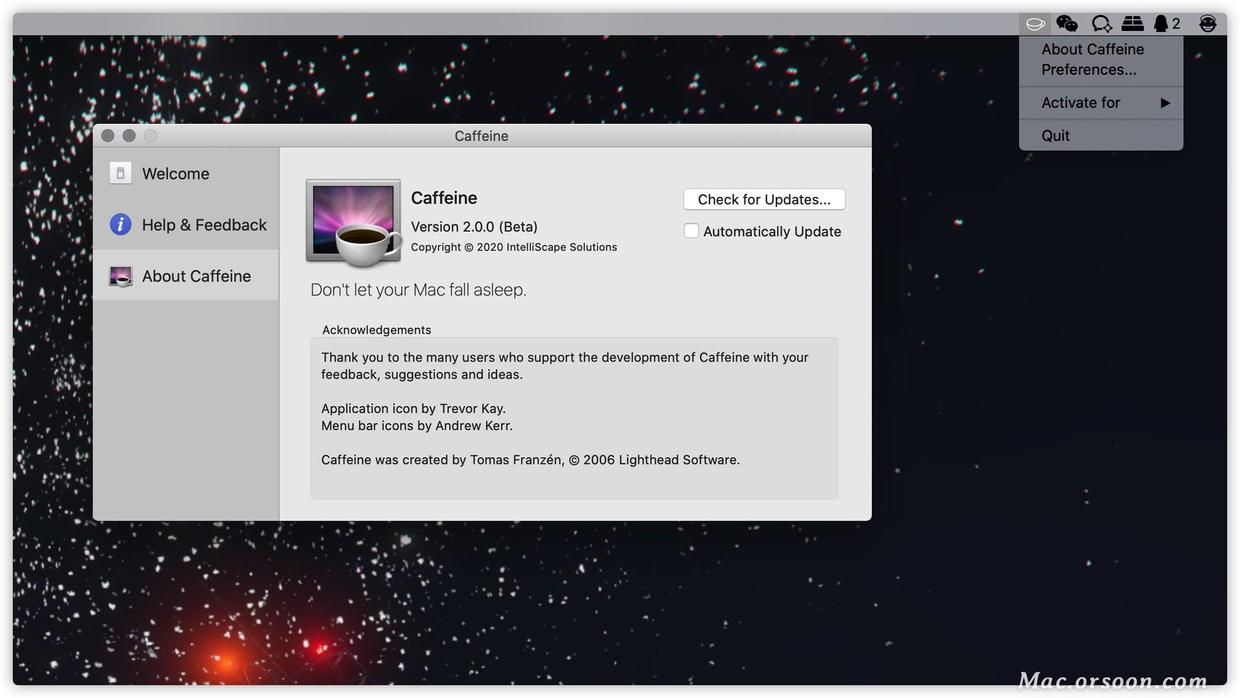 Caffeine mac os аналоги