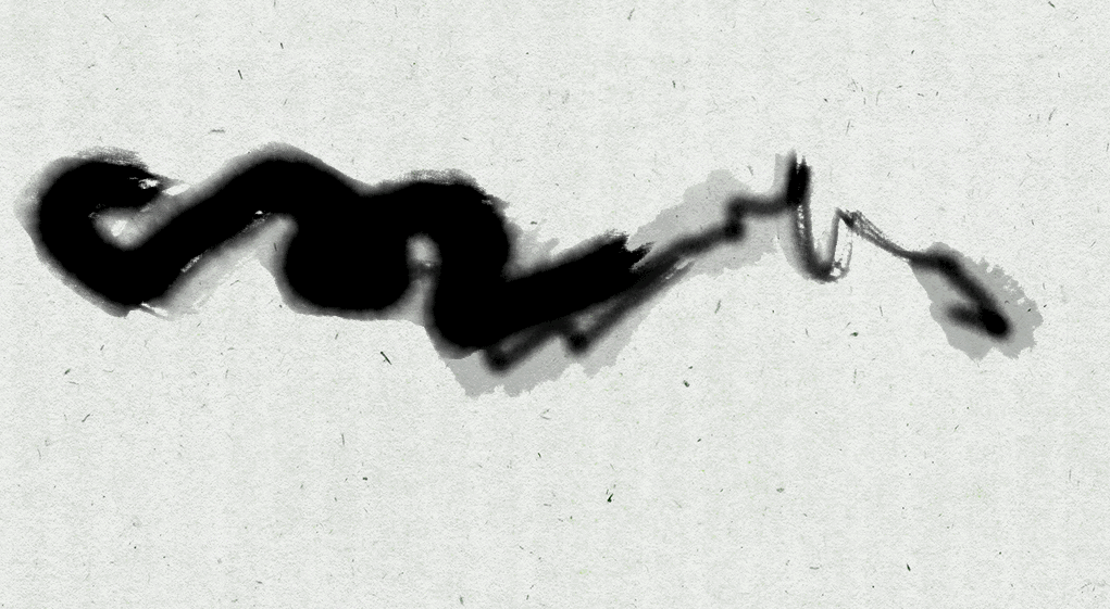 用水稀释成不同程度深浅的墨色,延展出各种柔和的曲线弯度,水墨,顾名