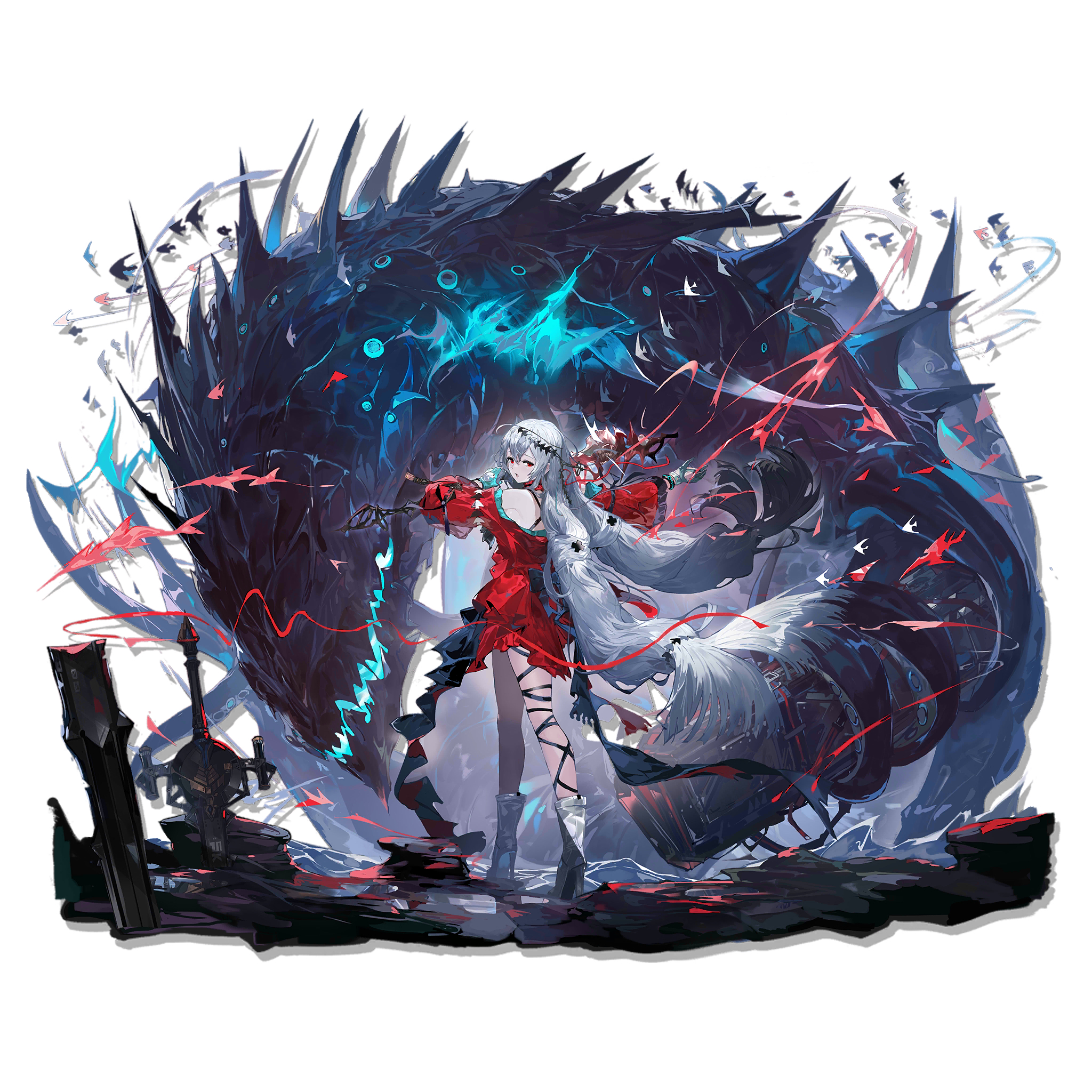 fgox明日方舟联动英灵自设斯卡蒂浊心alterego