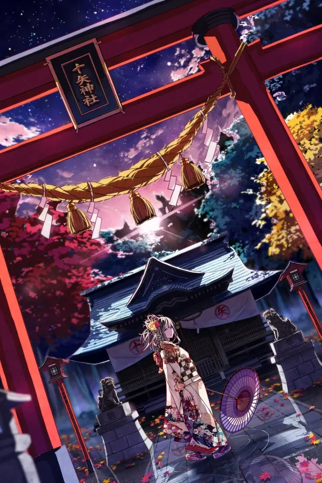 手机壁纸神社专题新年伊始 厄难消除 19年2月6日by Gameboy盐泽 哔哩哔哩