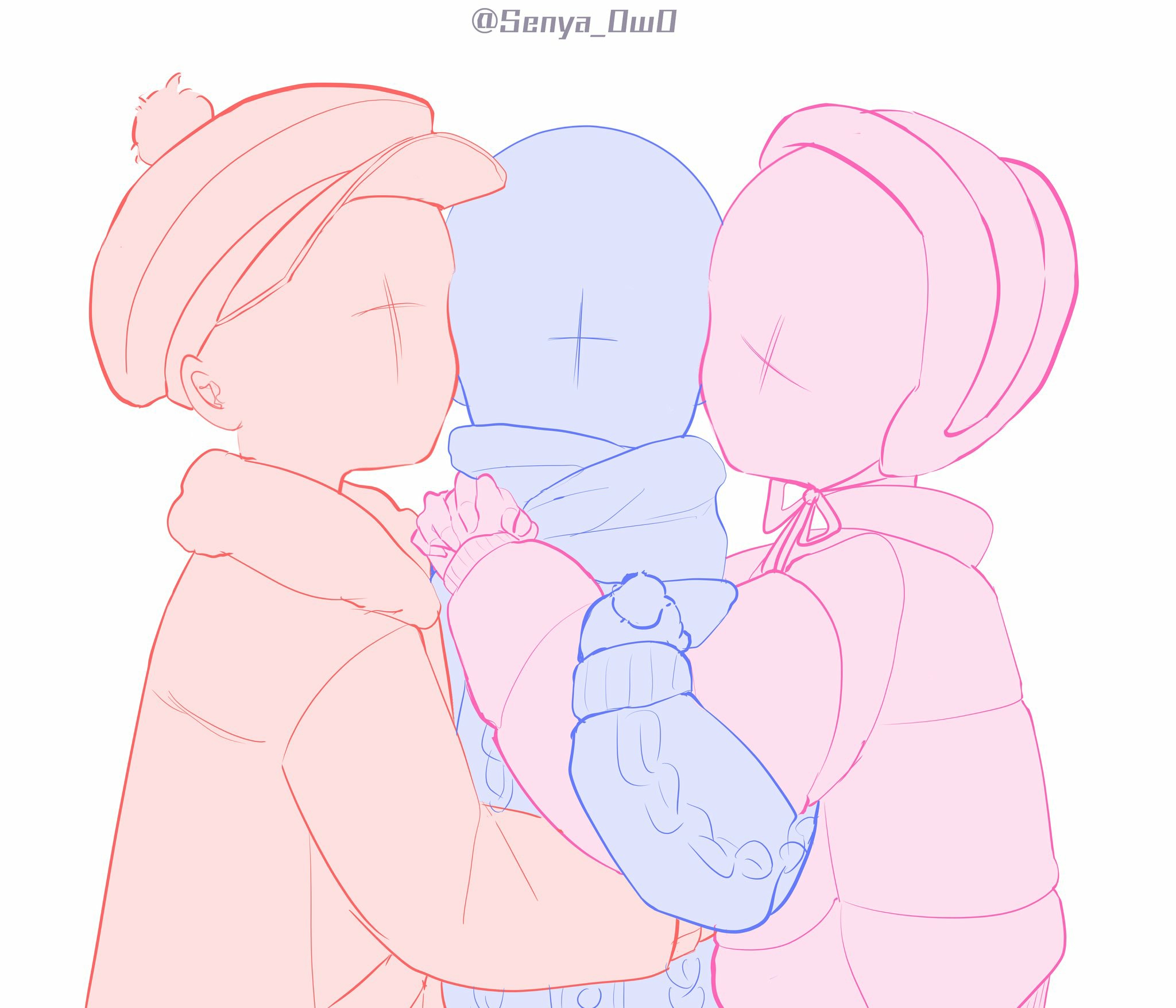 【板绘临摹】萌宠拟人「猫咪x老鼠」&「暖冬一