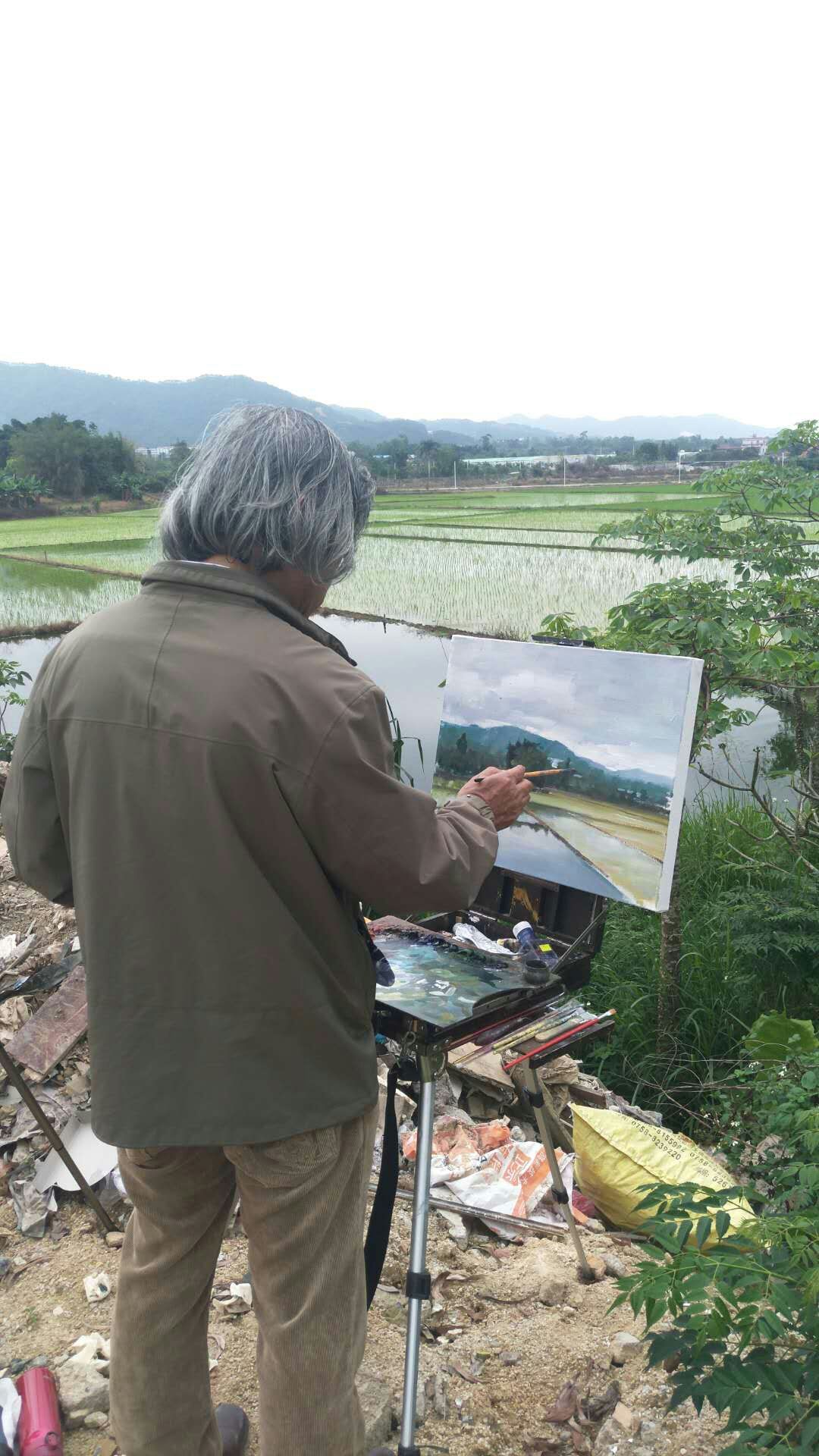 珠海画家走进乡村写生现场