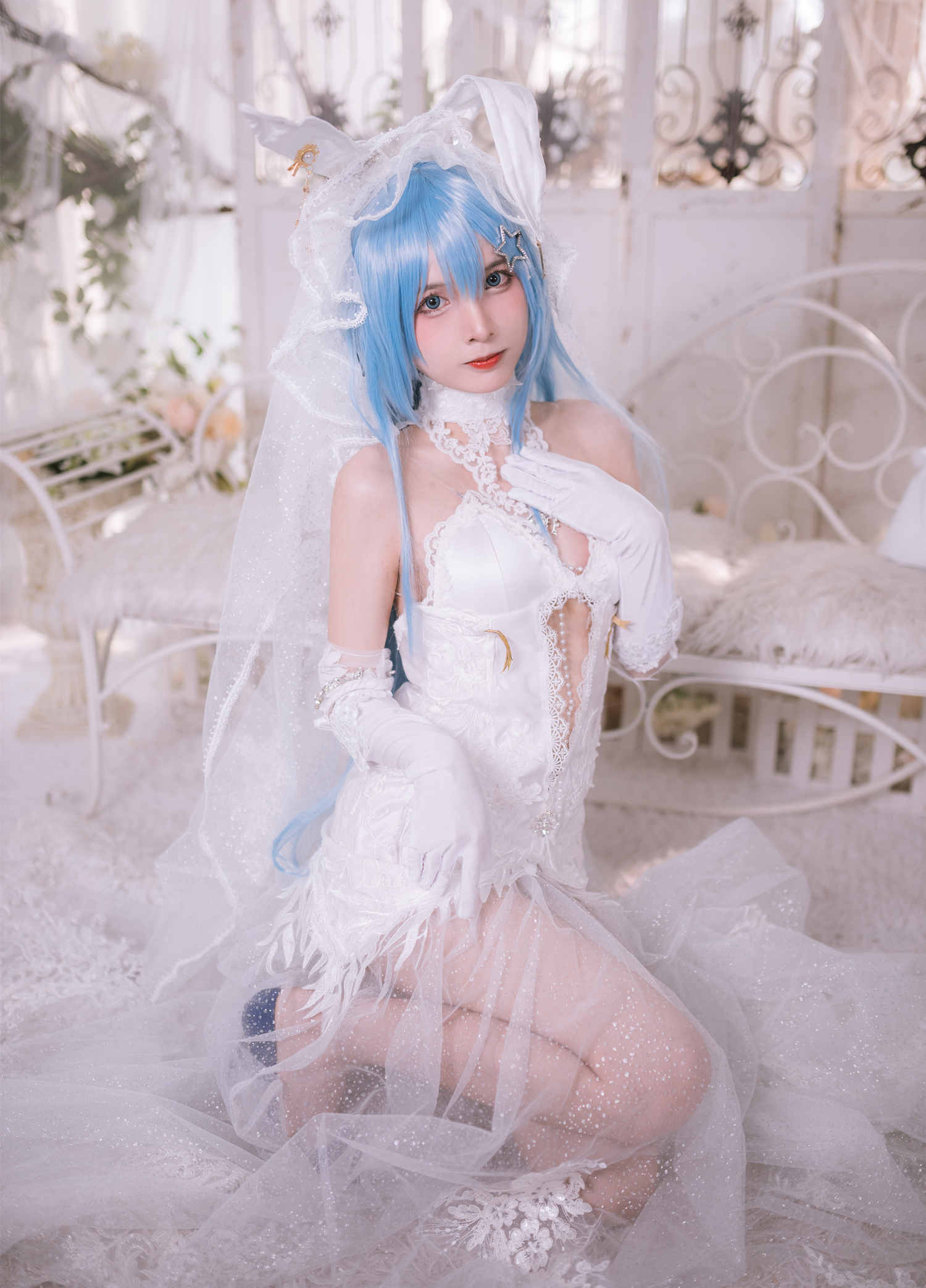 挽希碧蓝航线花园白雪之仪cosplay10