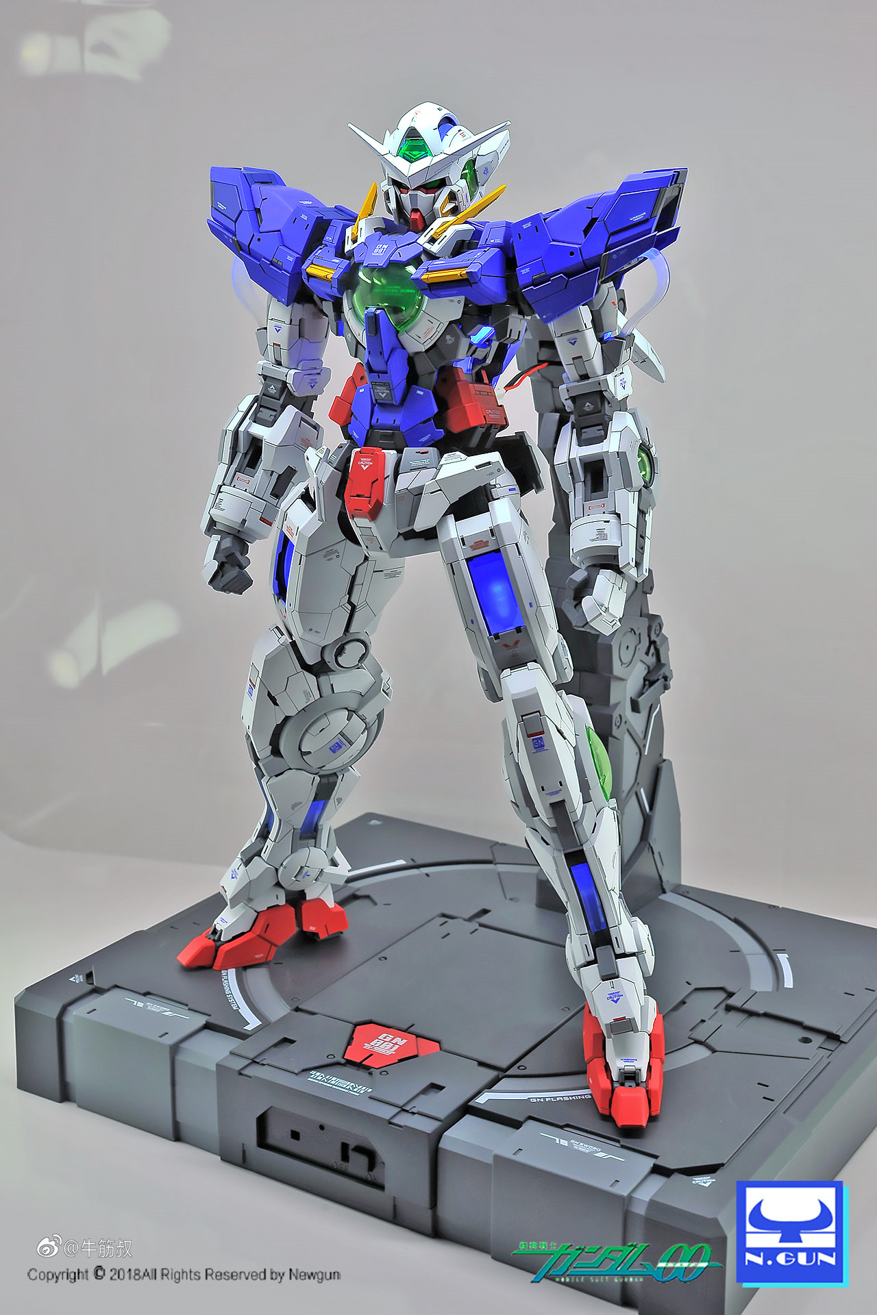 能天使搭配第三方led灯组, 细节利用刻线及胶板按照要求定制,轻度rg化