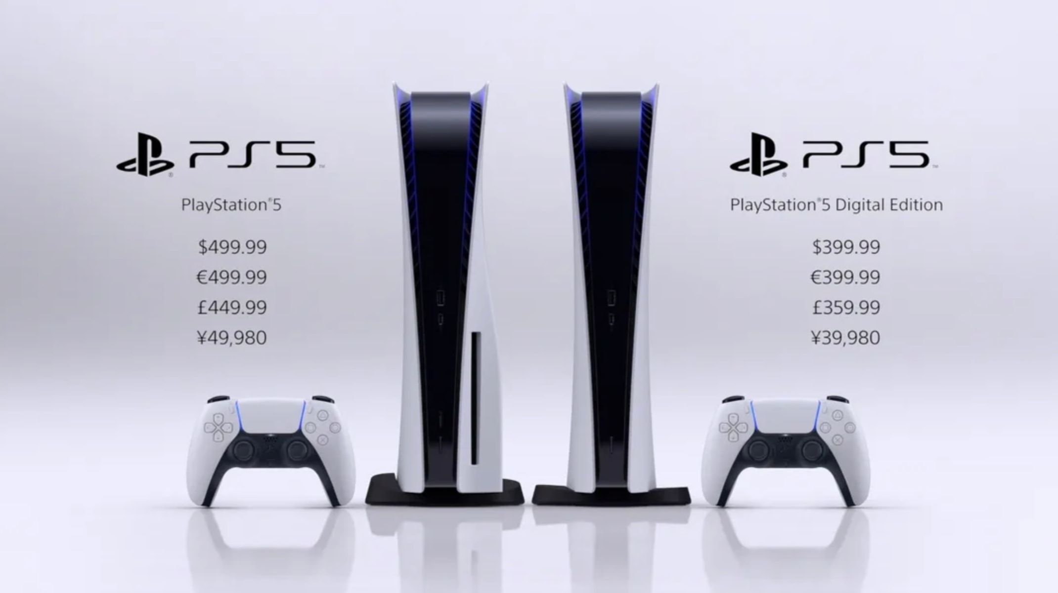 PS5将于11月发售数字版价格399美元配备超高清蓝光光碟驱动器的PS5价格 