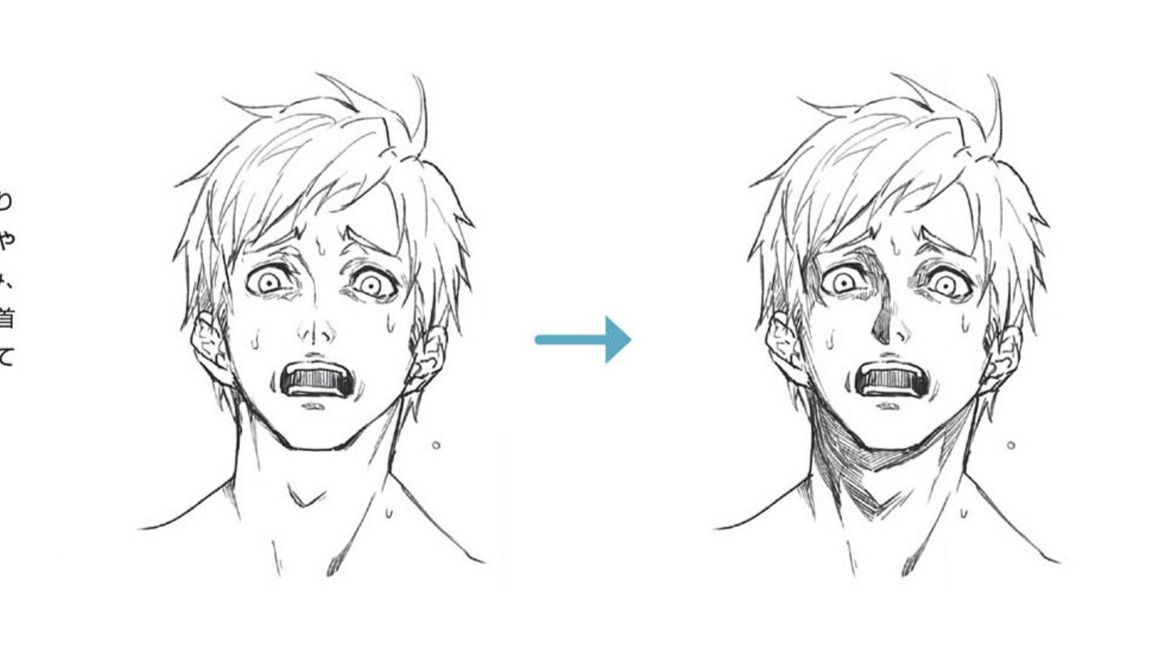 教程 漫画人物6种基本表情的画法part 07 用阴影做夸张的情绪表现 哔哩哔哩