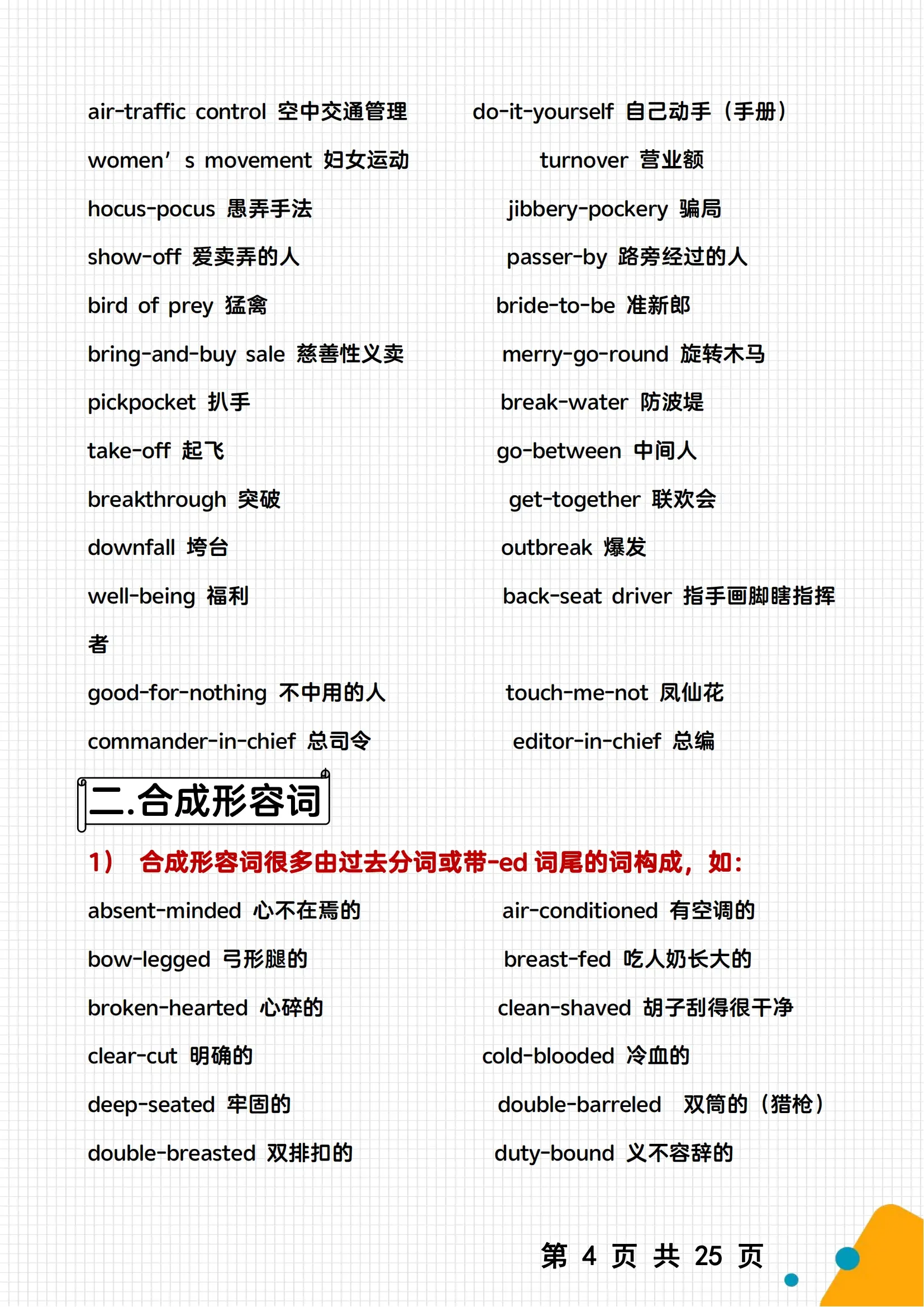 英文复合词汇(复合英语单词有哪些)
